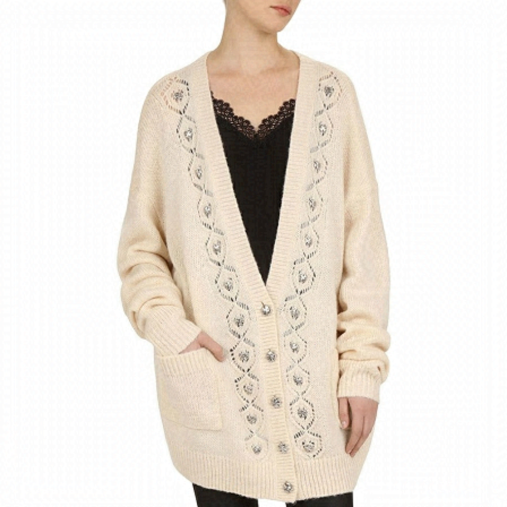NWT The Kooples Openwork Oversize Knit Cardigan